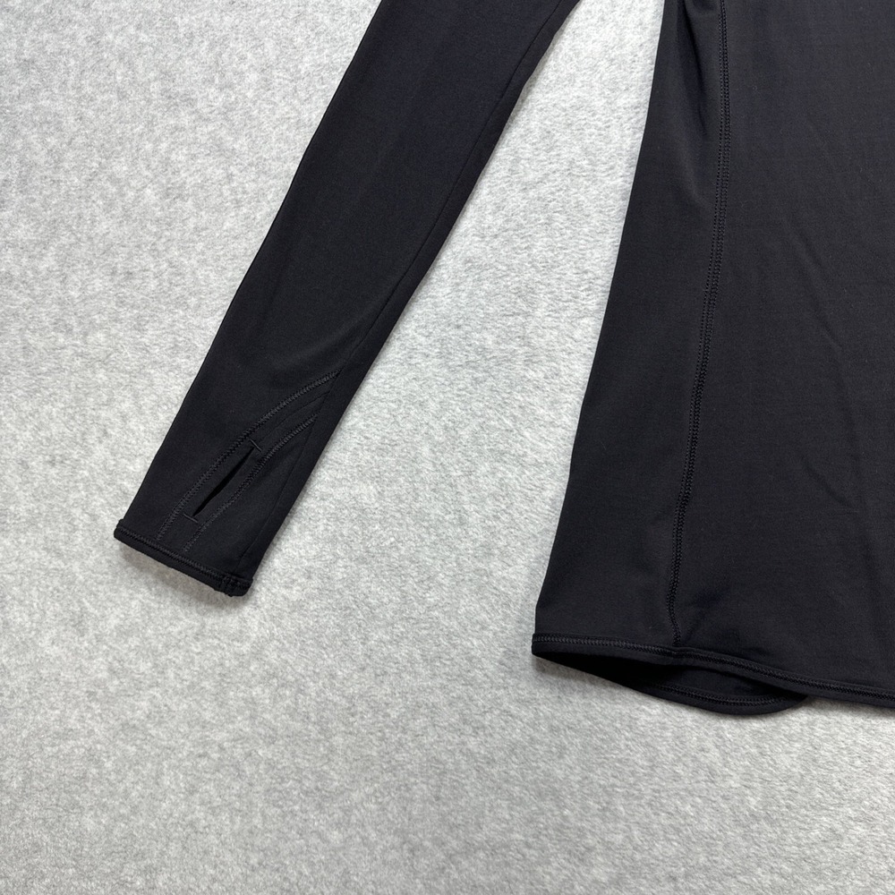 Lululemon Making Moves Top Women 4 Black Blue Split Back Pleated Athleisure Wear - Picture 4 of 12